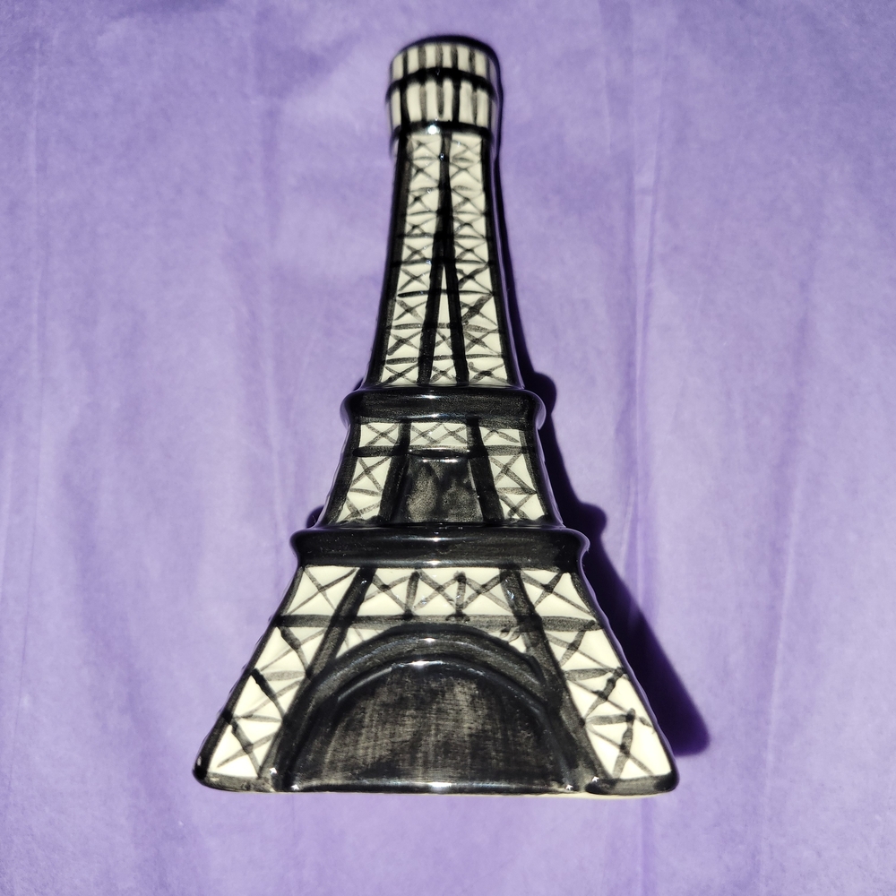 Black and White Eiffel Tower And L'Arc De Triomphe Parisian Ceramic Salt&Pepper - Picture 11 of 14